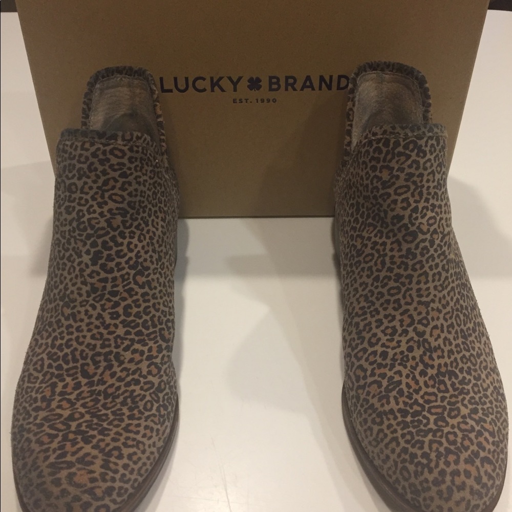 Lucky Brand leopard booties